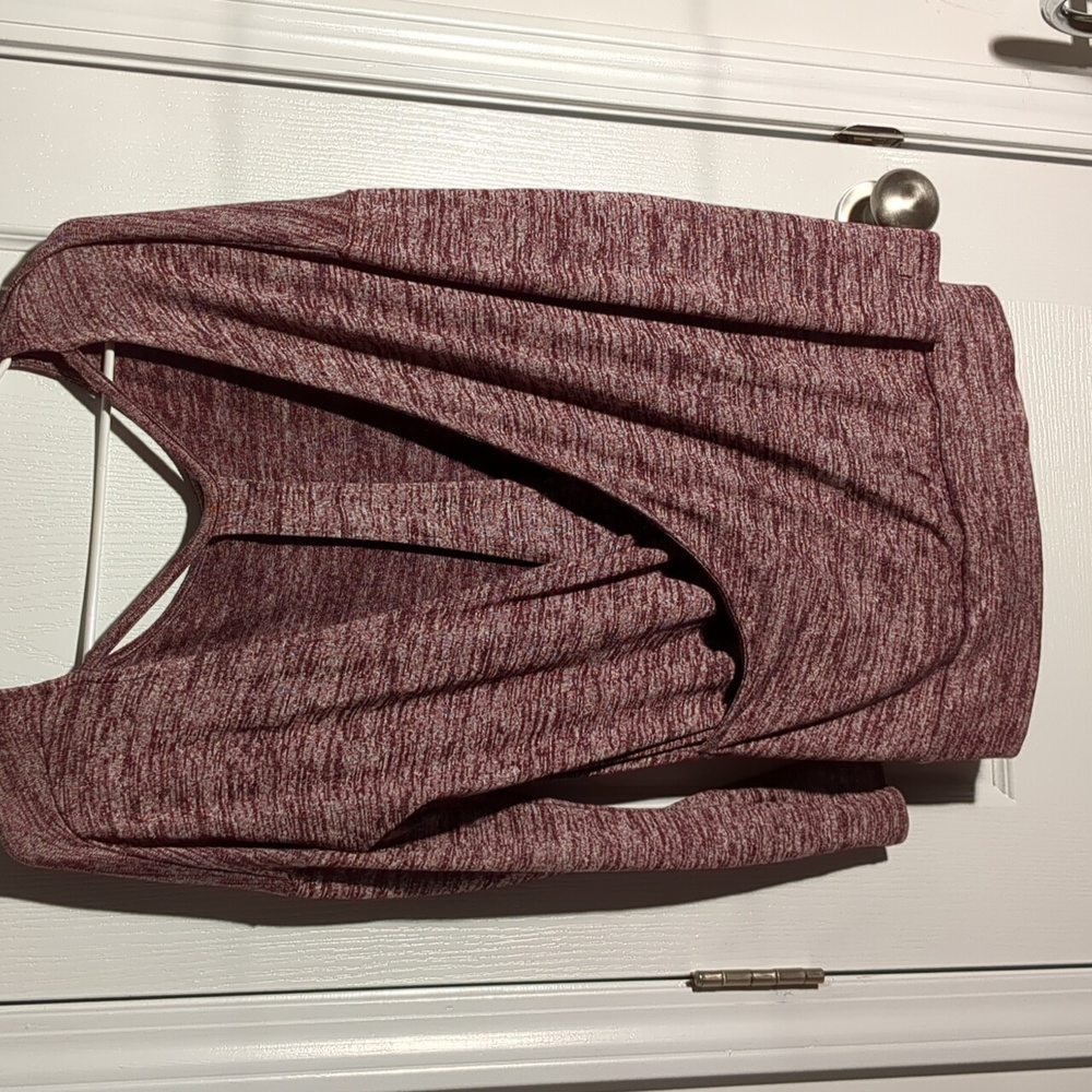Athleta long sleeve sweater with t-strap crossover back, sz S